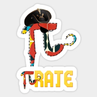 funny Pirate Pi Math Pi fun Sticker